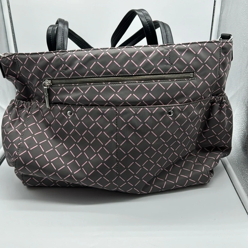NWT MILLY Luxe Baby Diaper Bag in‎ Grey and Pink